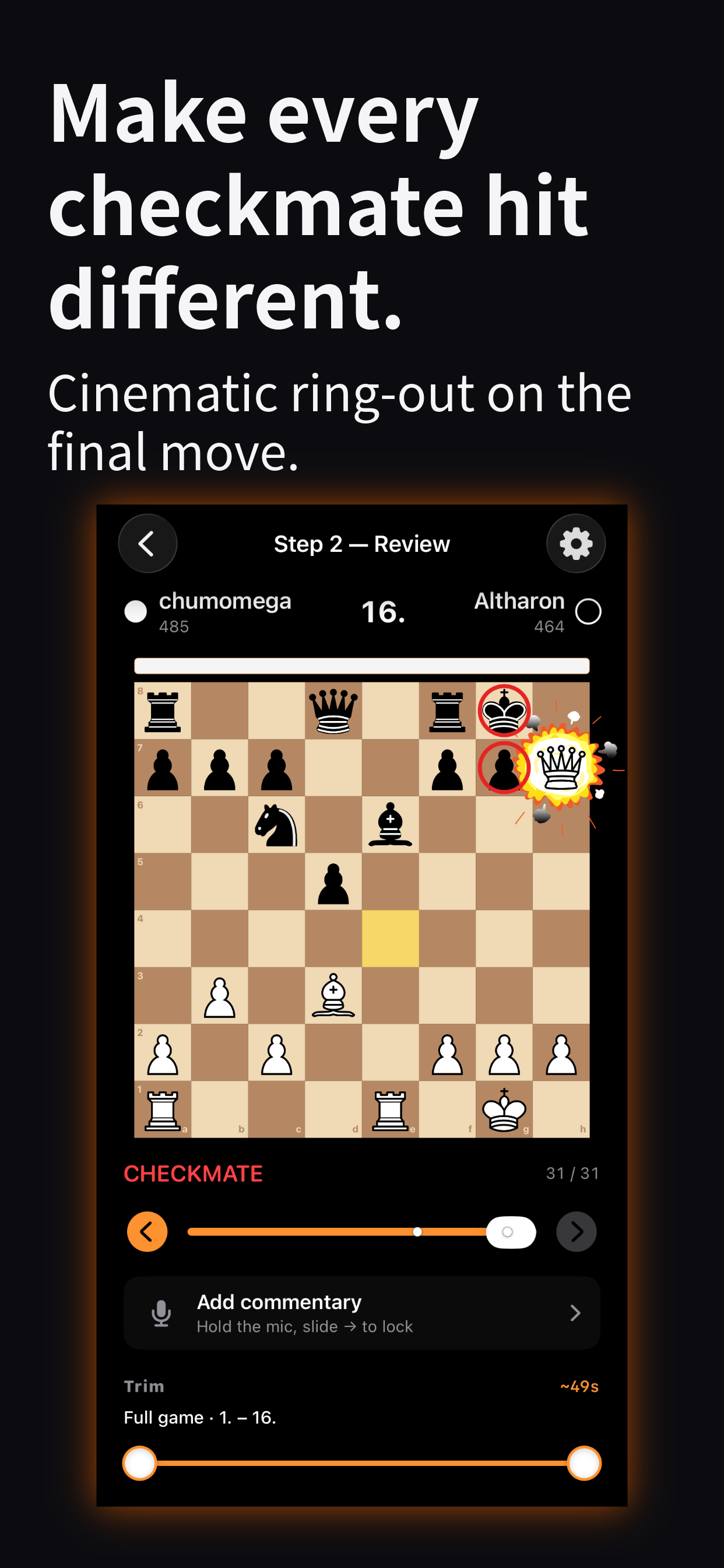 Make every checkmate hit different.